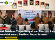 Camat Tukdana Tinjau Penyaluran Bantuan Pangan di Desa Mekarsari, Pastikan Tepat Sasaran