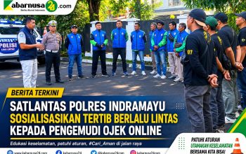 Satlantas Polres Indramayu Sosialisasikan Tertib Berlalu Lintas kepada Pengemudi Ojek Online Satlantas Polres Indramayu Sosialisasikan Tertib Berlalu Lintas kepada Pengemudi Ojek Online