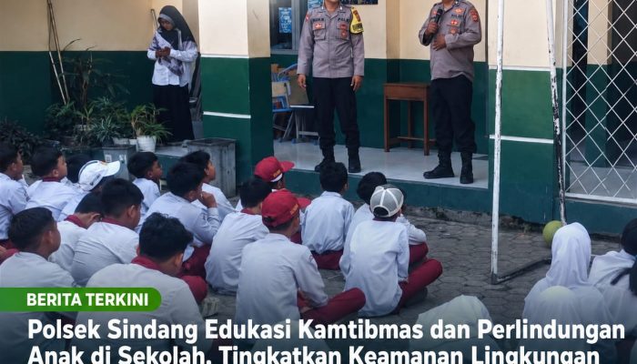 Polsek Sindang Edukasi Kamtibmas dan Perlindungan Anak di Sekolah, Tingkatkan Keamanan Lingkungan Pendidikan