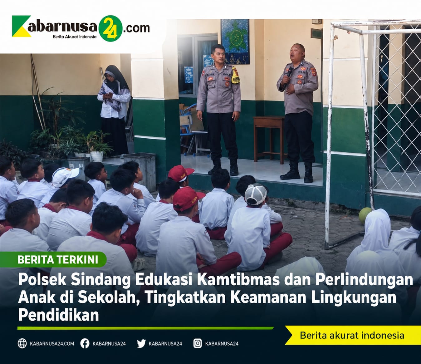 Polsek Sindang Edukasi Kamtibmas dan Perlindungan Anak di Sekolah, Tingkatkan Keamanan Lingkungan Pendidikan