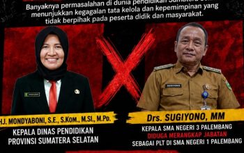 Dibalik Kepentingan, Kepala SMA Negeri 1 Palembang Diduga Loloskan Siswa Siluman