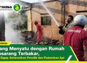 Gudang Menyatu dengan Rumah di Losarang Terbakar, Warga Sigap Selamatkan Pemilik dan Padamkan Api