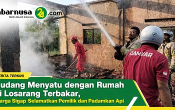 Gudang Menyatu dengan Rumah di Losarang Terbakar, Warga Sigap Selamatkan Pemilik dan Padamkan Api