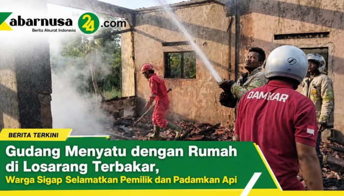 Gudang Menyatu dengan Rumah di Losarang Terbakar, Warga Sigap Selamatkan Pemilik dan Padamkan Api