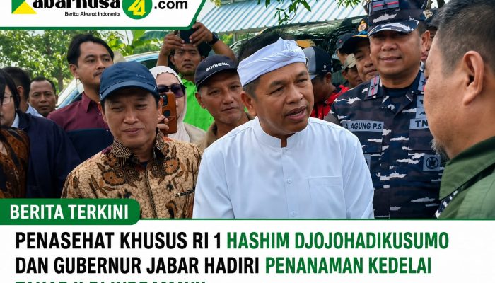 Penasehat Khusus RI 1 Hashim Djojohadikusumo dan Gubernur Jabar Hadiri Penanaman Kedelai Tahap II di Indramayu