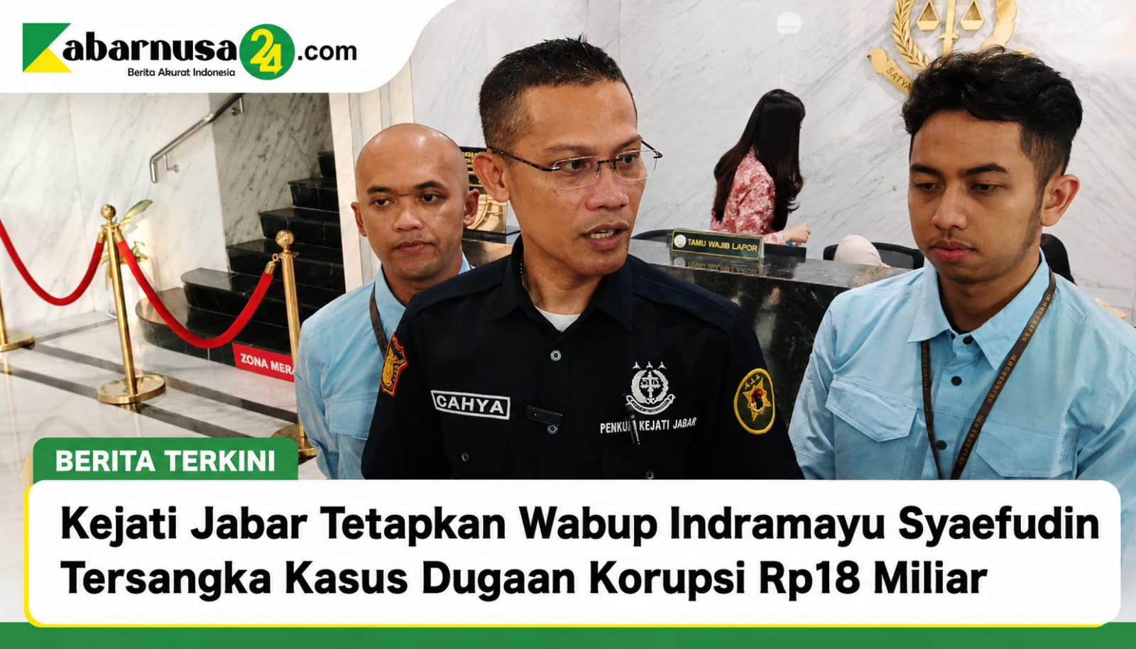 Kejati Jabar Tetapkan Wabup Indramayu Syaefudin Tersangka Kasus Dugaan Korupsi Rp18 Miliar