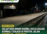 Gelap dan Minim Rambu, Kecelakaan Kembali Terjadi di Proyek Jalan Pawidean–Jatisawit