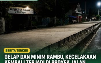 Gelap dan Minim Rambu, Kecelakaan Kembali Terjadi di Proyek Jalan Pawidean–Jatisawit