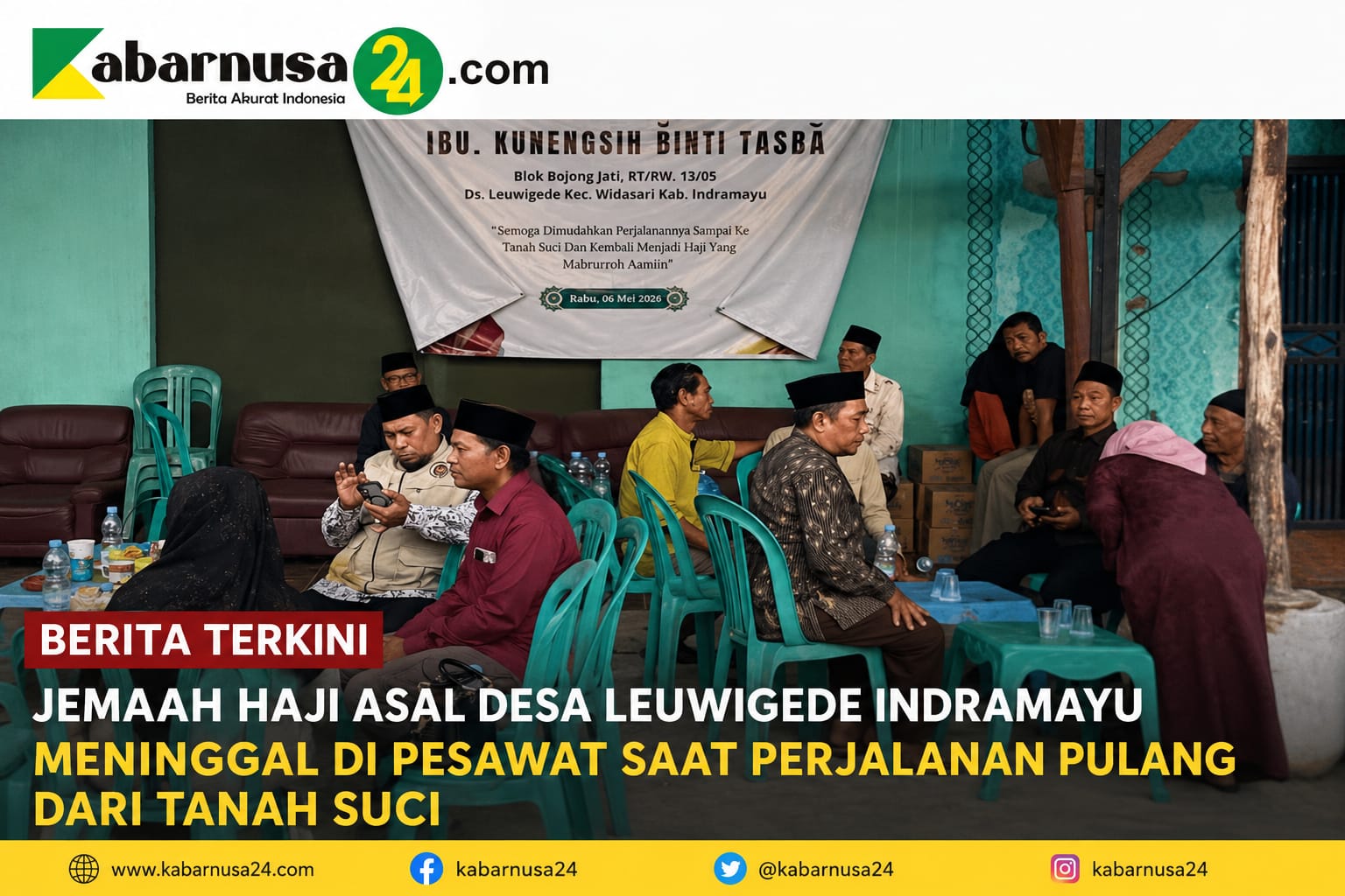 Jemaah Haji Asal desa Leuwigede Indramayu Meninggal di Pesawat Saat Perjalanan Pulang dari Tanah Suci