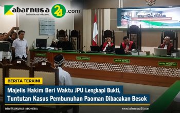 Majelis Hakim Beri Waktu JPU Lengkapi Bukti, Tuntutan Kasus Pembunuhan Paoman Dibacakan Besok Majelis Hakim Beri Waktu JPU Lengkapi Bukti, Tuntutan Kasus Pembunuhan Paoman Dibacakan Besok