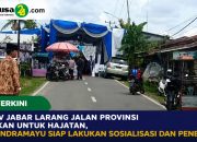 Pemprov Jabar Larang Jalan Provinsi Digunakan untuk Hajatan, Polres Indramayu Siap Lakukan Sosialisasi dan Penertiban