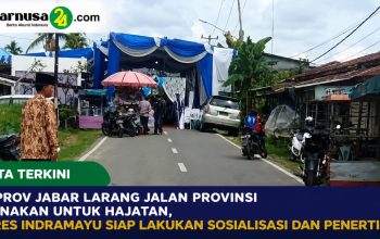 Pemprov Jabar Larang Jalan Provinsi Digunakan untuk Hajatan, Polres Indramayu Siap Lakukan Sosialisasi dan Penertiban