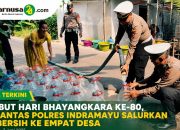 Sambut Hari Bhayangkara ke-80, Satlantas Polres Indramayu Salurkan Air Bersih ke Empat Desa
