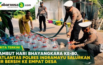 Sambut Hari Bhayangkara ke-80, Satlantas Polres Indramayu Salurkan Air Bersih ke Empat Desa