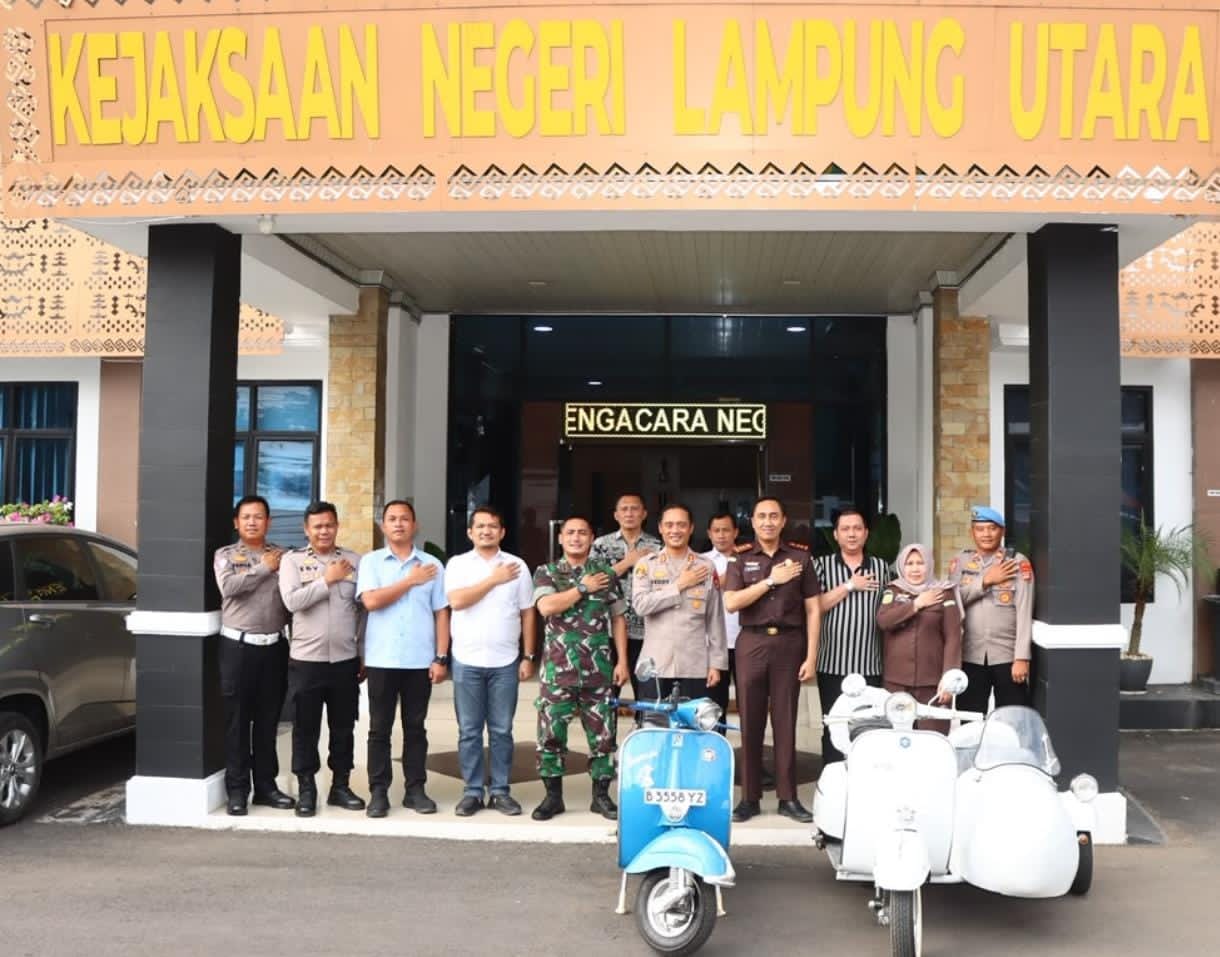 Perkuat Sinergis Penegakan Hukum, Kapolres Lampung Utara Dandim 0412/LU dan Kejari Kotabumi Gelar Silaturahmi