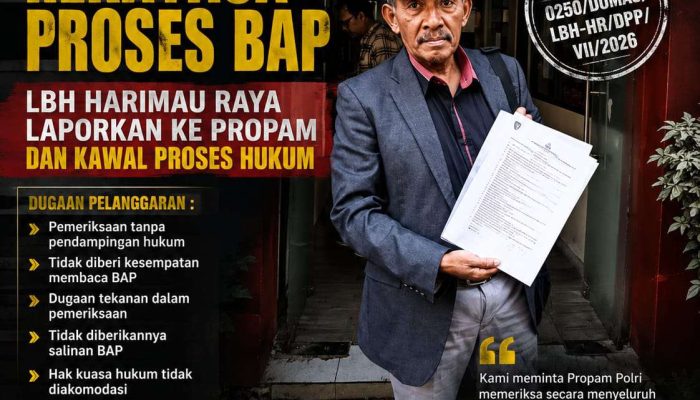 Diduga Oknum Tim Penyidik PPA Polres Kabupaten Bekasi Rekayasa Proses BAP, LBH Harimau Raya Laporkan ke Propam dan Kawal Proses Hukum