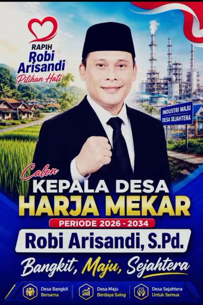 Robi Arisandi, S.Pd Siap Maju Pilkades Harja Mekar, 2026–2034, Usung Desa Bangkit Maju Sejahtera