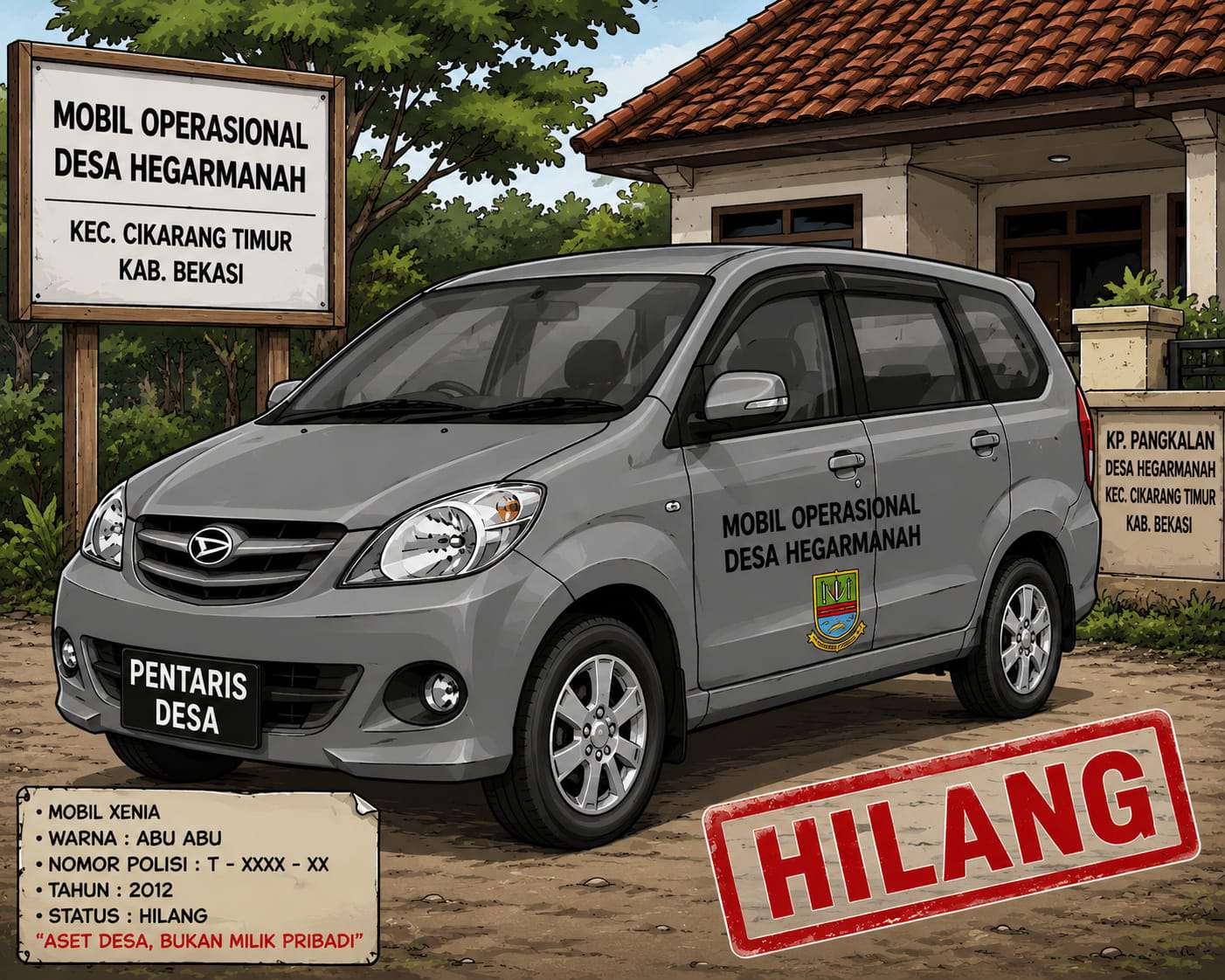 Aset Kabupaten Bekasi Dalami Kasus Hilangnya Mobil Operasional Desa Hegarmanah, Mantan Kades Akan Dipanggil