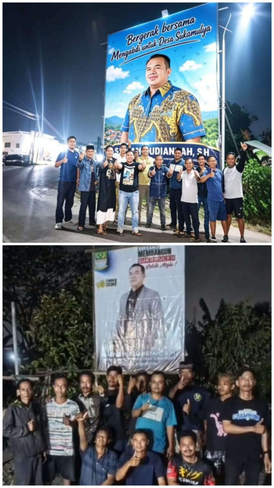 Di Iringi Pendukung Setia Sairan Nudiansyah S.H. Resmi Daftar Calon Kepala Desa Sukamulya,