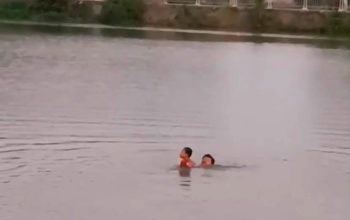 Aksi Heroik Bang Jay Selamatkan Bocah yang Nyaris Tenggelam di Waduk Dayung Indramayu