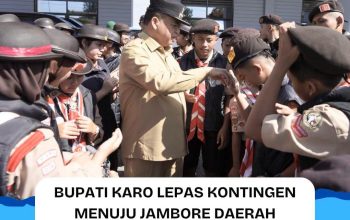 Bupati Karo Lepas Kontingen Pramuka Menuju Jambore Daerah Sumatera Utara XI Tahun 2026