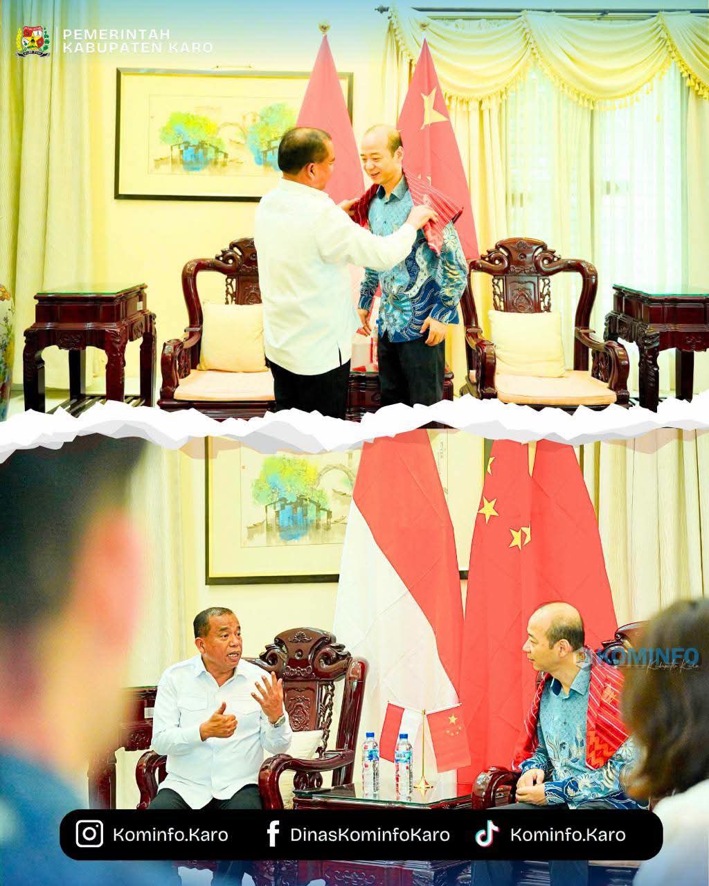 Bupati Karo Audiensi Dengan Wakil Konsulat Jenderal Republik Rakyat Tiongkok Di Medan Bupati Karo Audiensi Dengan Wakil Konsulat Jenderal Republik Rakyat Tiongkok Di Medan