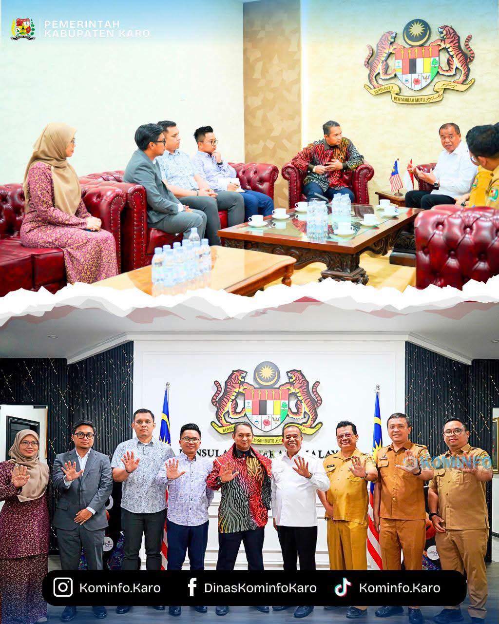 Bupati Karo Audiensi Dengan Konsulat Jenderal Malaysia Di Medan