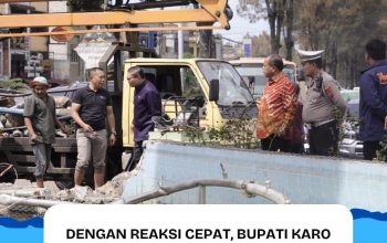 Bupati Karo Tinjau Langsung Lokasi Kecelakaan Tugu Perjuangan Berastagi