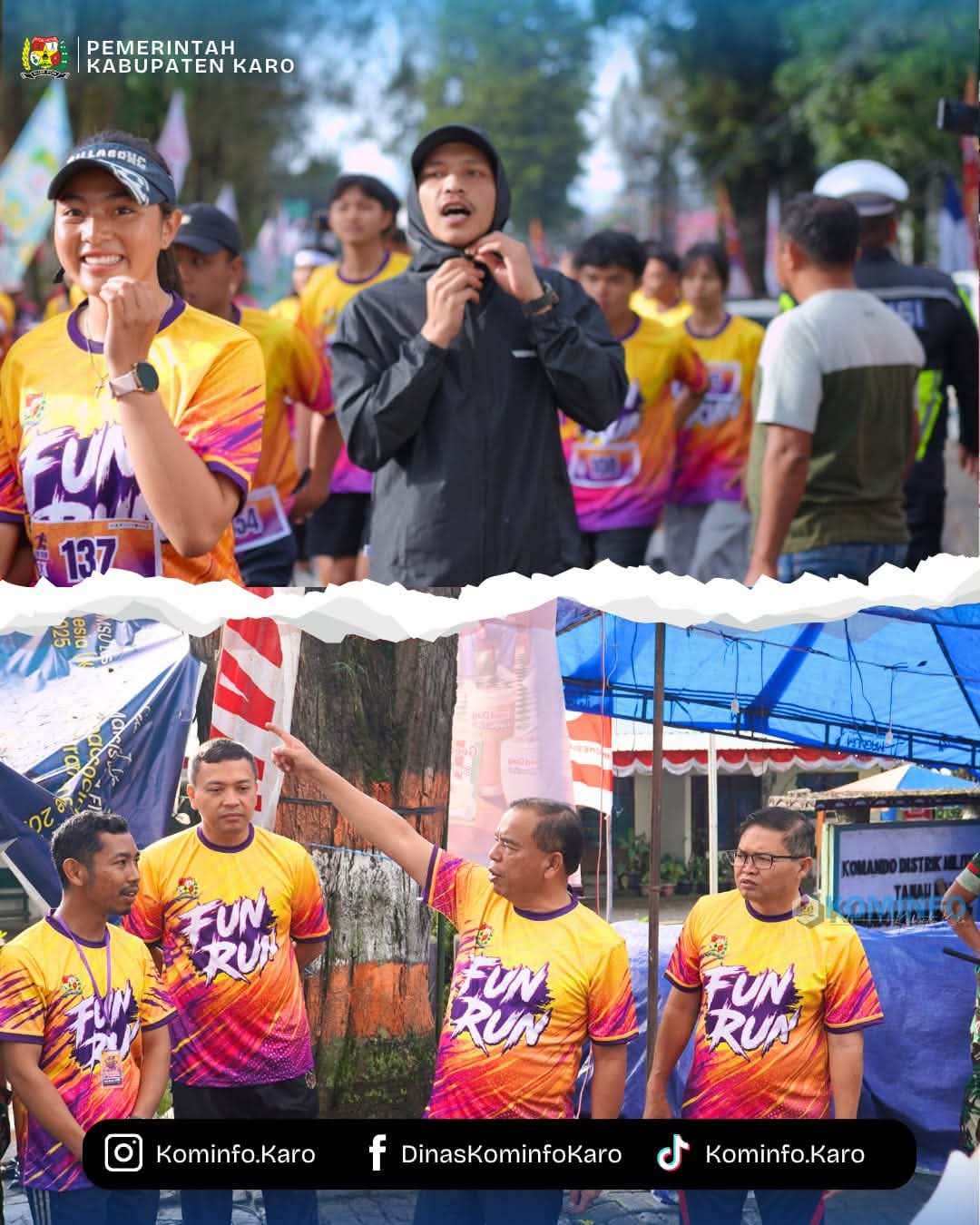 Bupati dan Wakil Bupati Karo Buka Fun Run Festival Bunga dan Buah Tahun 2026