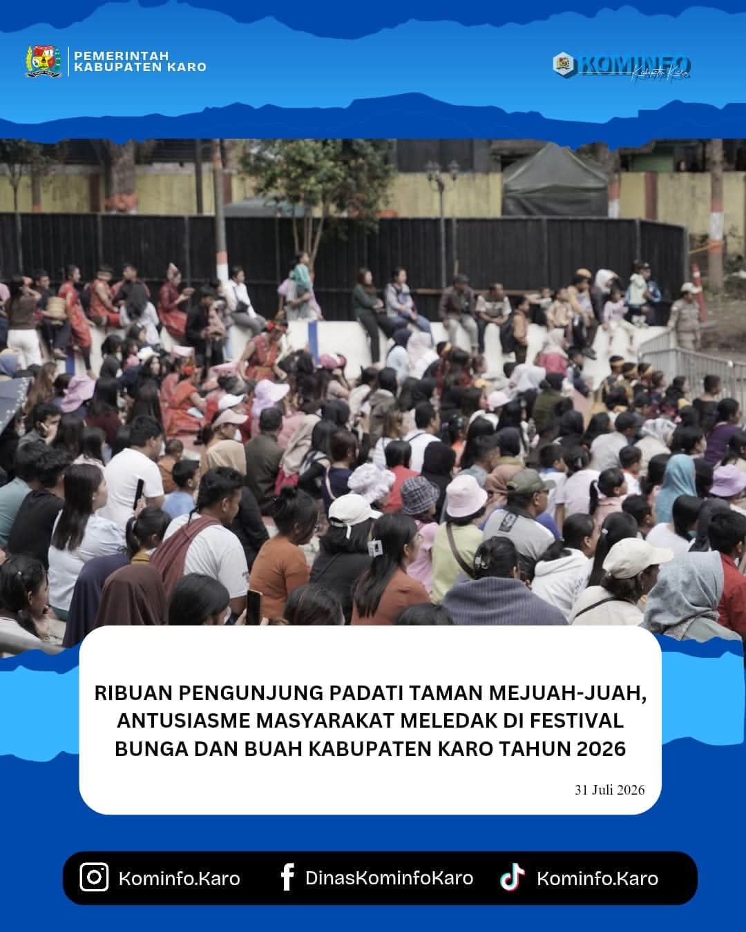 Antusiasme Masyarakat Meledak di Festival Bunga dan Buah Kabupaten Karo Tahun 2026