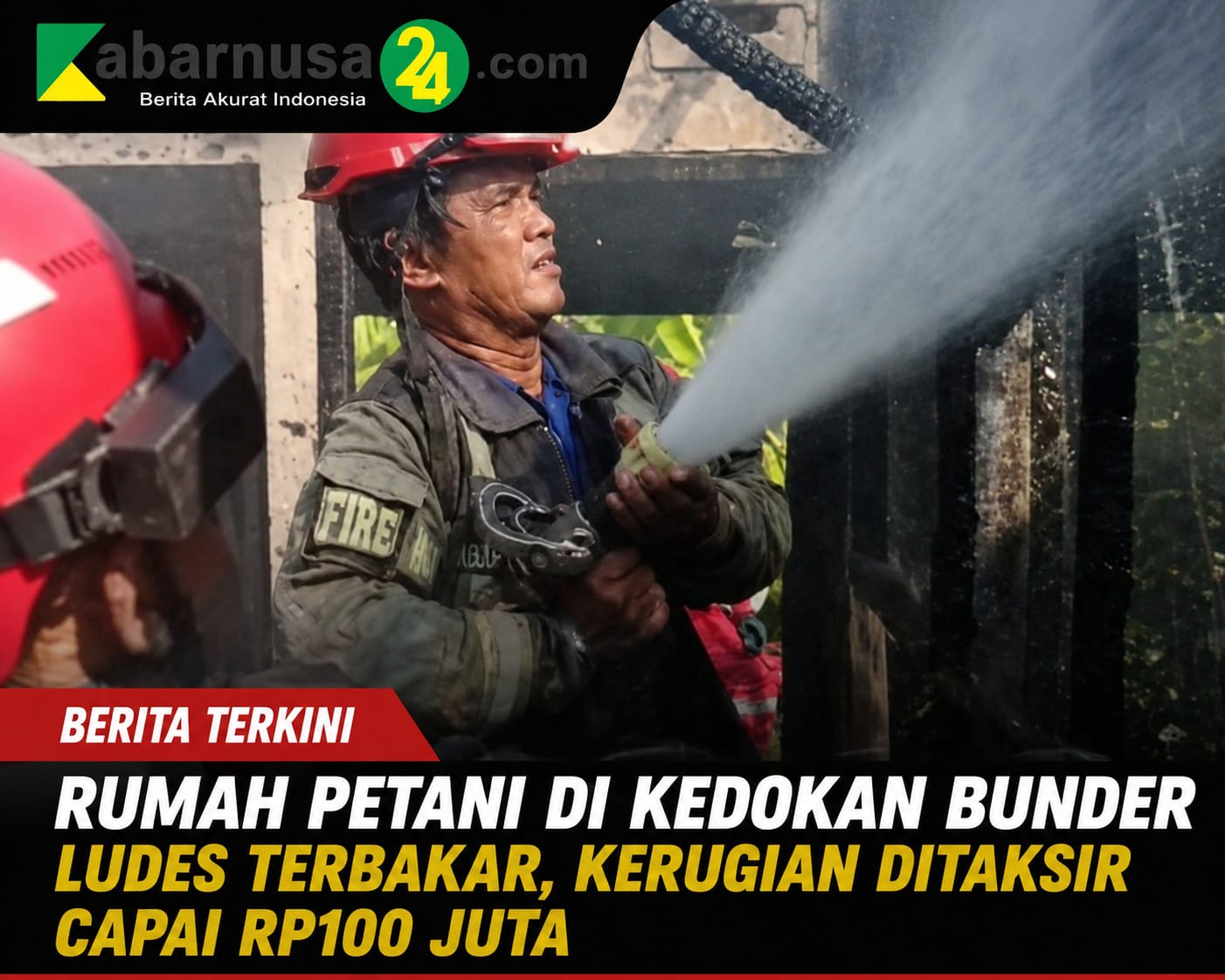 Rumah Petani di Kedokan Bunder Ludes Terbakar, Kerugian Ditaksir Capai Rp100 Juta