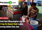 Berkah Hari Bhayangkara ke-80, 100 Cup Es Dawet Robi Ludes Diborong dalam Dua Jam
