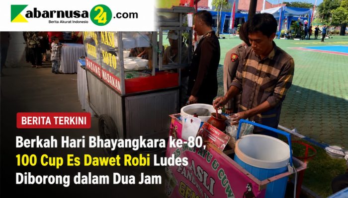 Berkah Hari Bhayangkara ke-80, 100 Cup Es Dawet Robi Ludes Diborong dalam Dua Jam