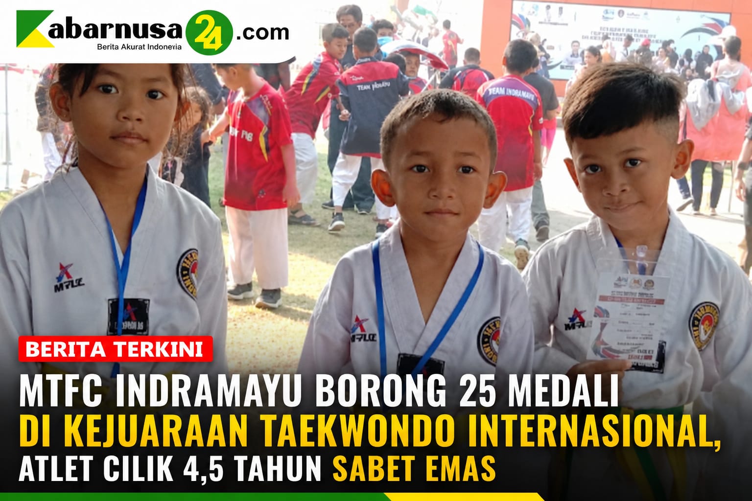 MTFC Indramayu Borong 25 Medali di Kejuaraan Taekwondo Internasional, Atlet Cilik 4,5 Tahun Sabet Emas
