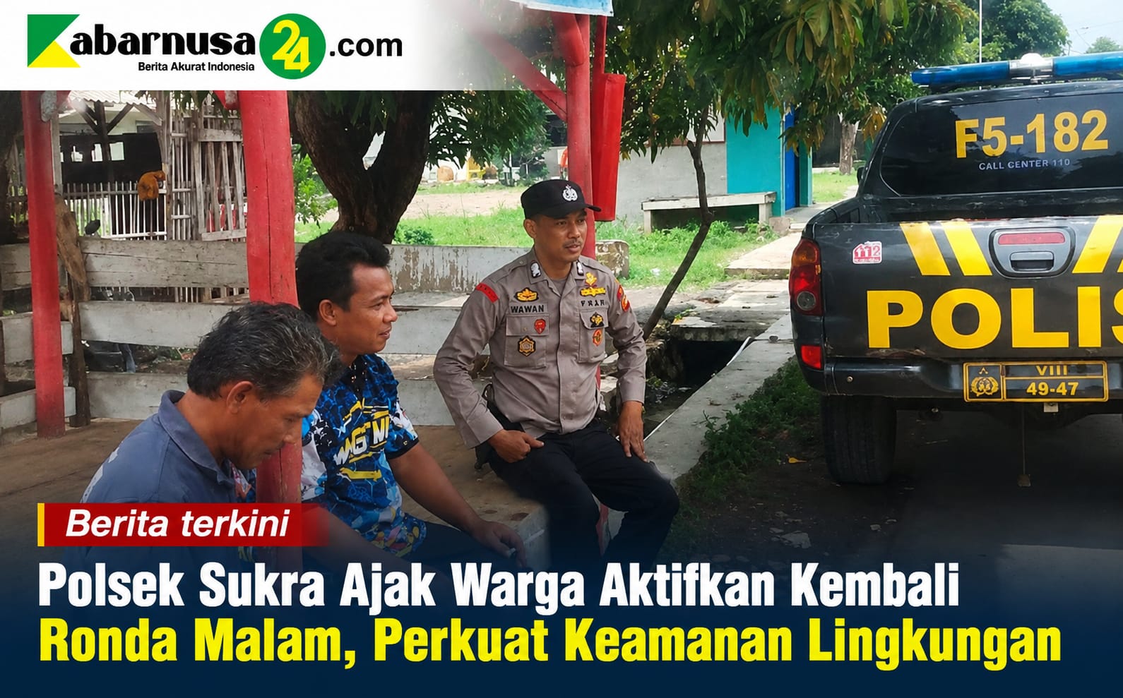 Polsek Sukra Ajak Warga Aktifkan Kembali Ronda Malam, Perkuat Keamanan Lingkungan