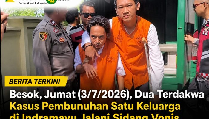 Besok, Jumat (3/7/2026), Dua Terdakwa Kasus Pembunuhan Satu Keluarga di Indramayu Jalani Sidang Vonis