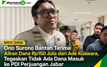 Ono Surono Bantah Terima Aliran Dana Rp150 Juta dari Ade Kuswara, Tegaskan Tidak Ada Dana Masuk ke PDI Perjuangan Jabar