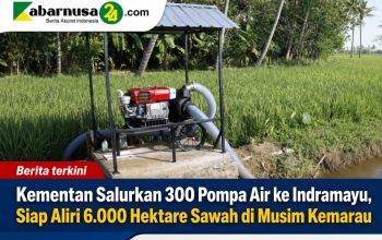 Kementan Salurkan 300 Pompa Air ke Indramayu, Siap Aliri 6.000 Hektare Sawah di Musim Kemarau