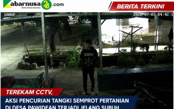 Terekam CCTV, Aksi Pencurian Tangki Semprot Pertanian di Desa Pawidean Terjadi Jelang Subuh
