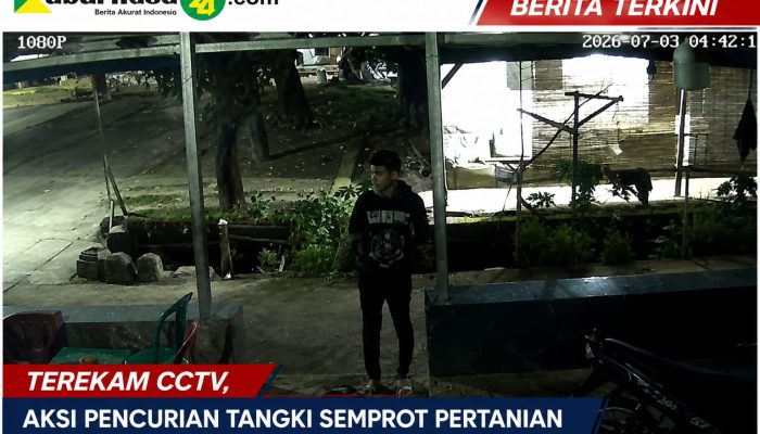 Terekam CCTV, Aksi Pencurian Tangki Semprot Pertanian di Desa Pawidean Terjadi Jelang Subuh
