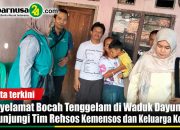 Penyelamat Bocah Tenggelam di Waduk Dayung Dikunjungi Tim Rehsos Kemensos dan Keluarga Korban