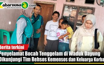 Penyelamat Bocah Tenggelam di Waduk Dayung Dikunjungi Tim Rehsos Kemensos dan Keluarga Korban