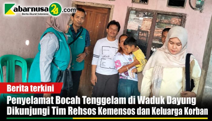 Penyelamat Bocah Tenggelam di Waduk Dayung Dikunjungi Tim Rehsos Kemensos dan Keluarga Korban