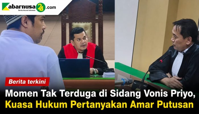 Momen Tak Terduga di Sidang Vonis Priyo, Kuasa Hukum Pertanyakan Amar Putusan