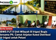 BBWS PJT II Unit Wilayah III Irigasi Bugis Bersama Plt. Camat Anjatan Kawal Distribusi Air Irigasi untuk Petani