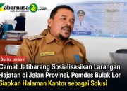 Camat Jatibarang Sosialisasikan Larangan Hajatan di Jalan Provinsi, Pemdes Bulak Lor Siapkan Halaman Kantor sebagai Solusi
