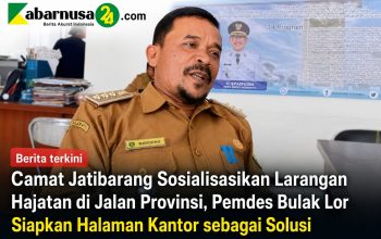 Camat Jatibarang Sosialisasikan Larangan Hajatan di Jalan Provinsi, Pemdes Bulak Lor Siapkan Halaman Kantor sebagai Solusi