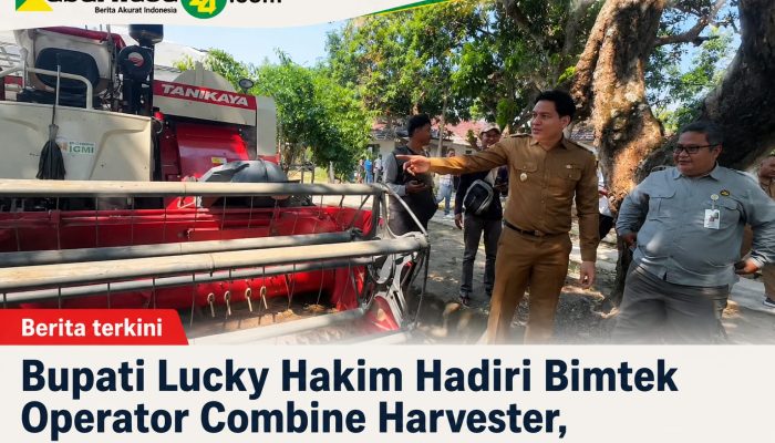 Bupati Lucky Hakim Hadiri Bimtek Operator Combine Harvester, Dorong Modernisasi Pertanian di Indramayu