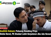 Analisis Hukum: Peluang Banding Priyo Dinilai Berat, PK Disebut Lebih Berpotensi Jika Ada Novum