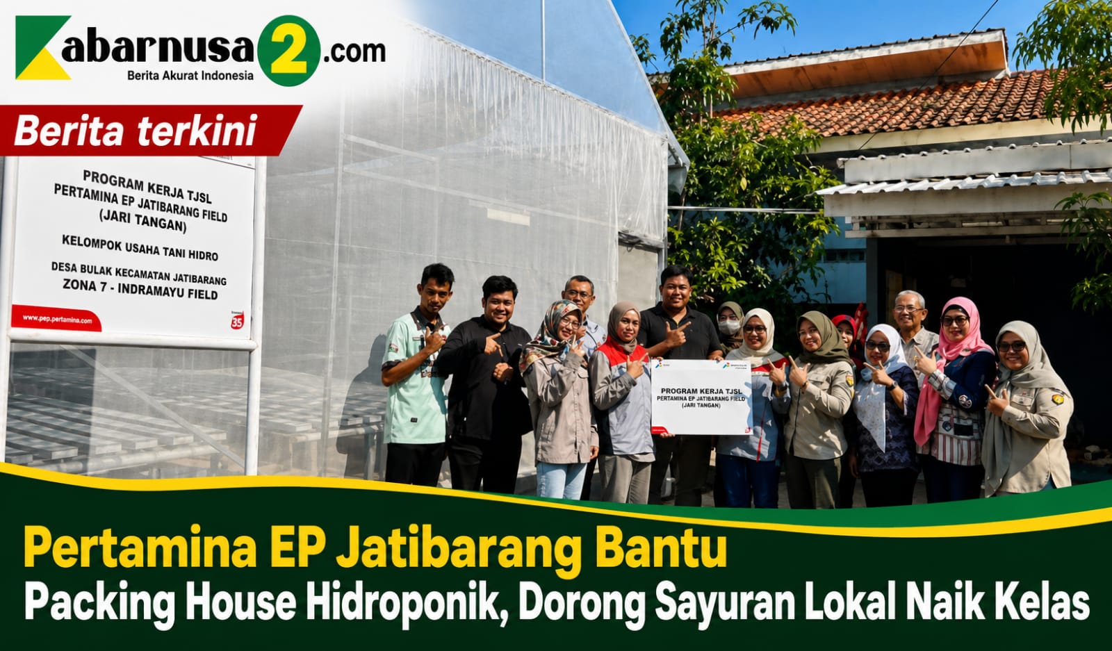 Pertamina EP Jatibarang Bantu Packing House Hidroponik, Dorong Sayuran Lokal Naik Kelas
